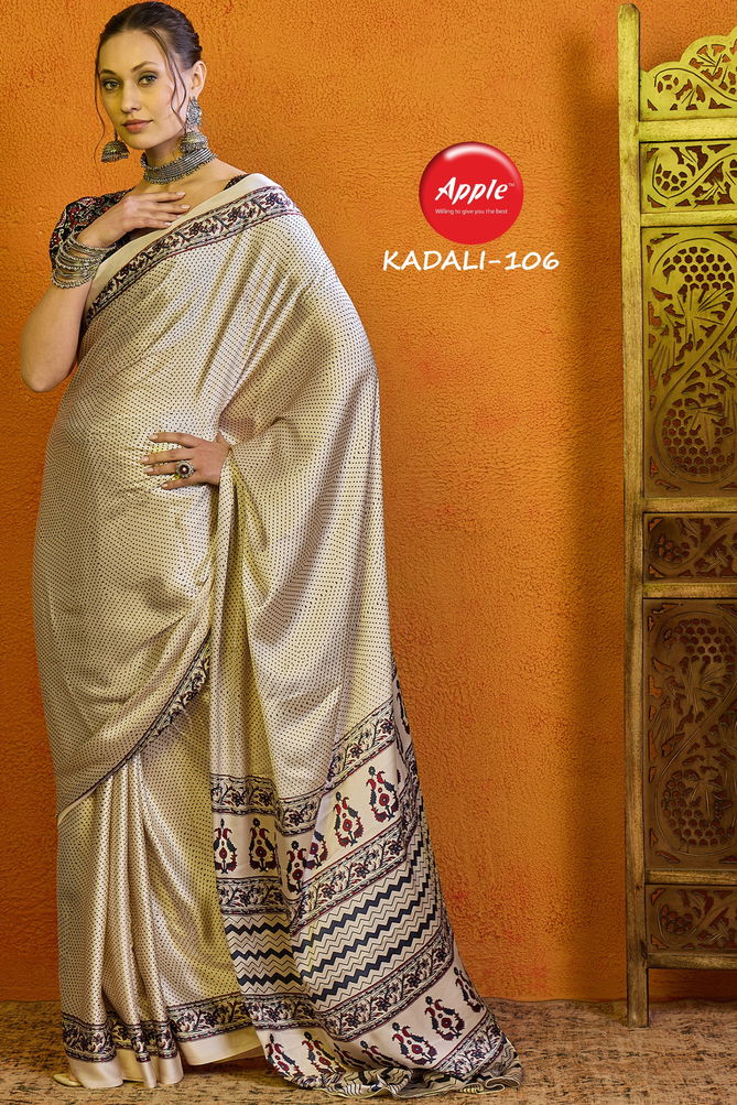 Kadali Vol 1 By Apple Modal Satin Printed Sarees Wholesale Price In Surat